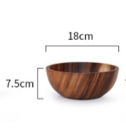 Kitchen Natural Wooden Bowl Household Fruit Bowl