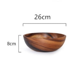 Kitchen Natural Wooden Bowl Household Fruit Bowl