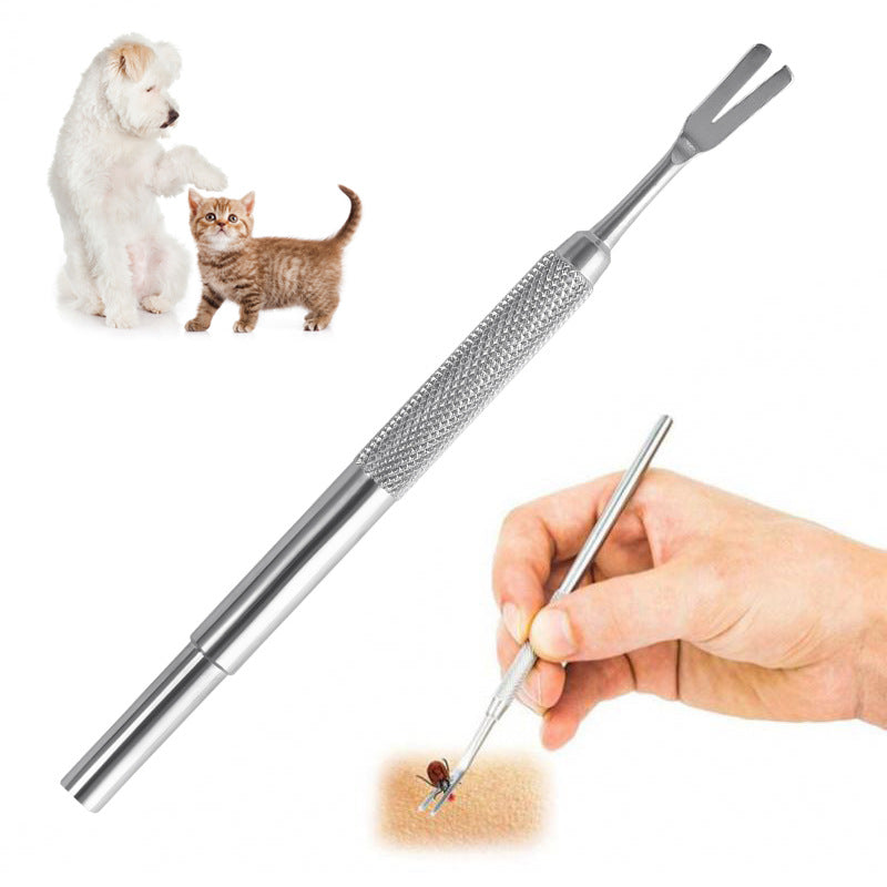 Stainless Steel Tick Tweezers Professional Quick Tick Removal Tool For Cat Dog