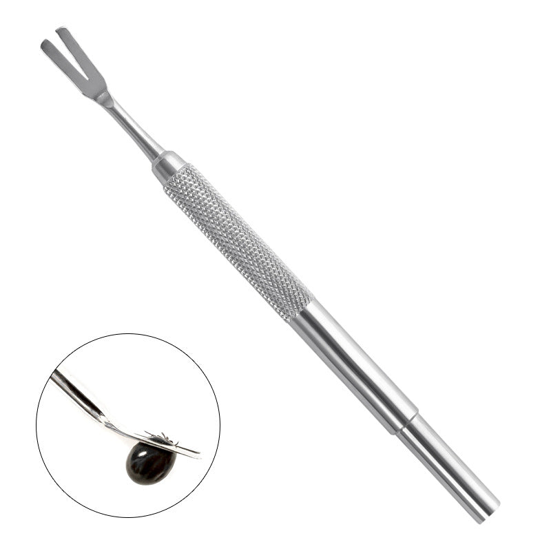 Stainless Steel Tick Tweezers Professional Quick Tick Removal Tool For Cat Dog