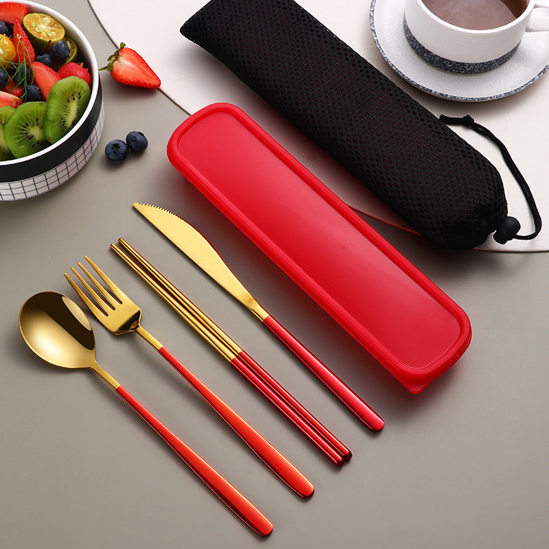 304 Dinnerware Set Flatware Kitchen Accessories Camping Travel Sets